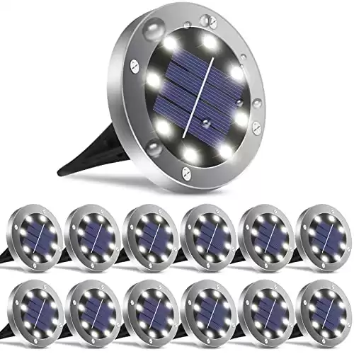 OULONGER Solar Ground Pathway Lights,12 Pack