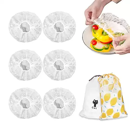 200PCS Reusable Plastic Bowl Covers