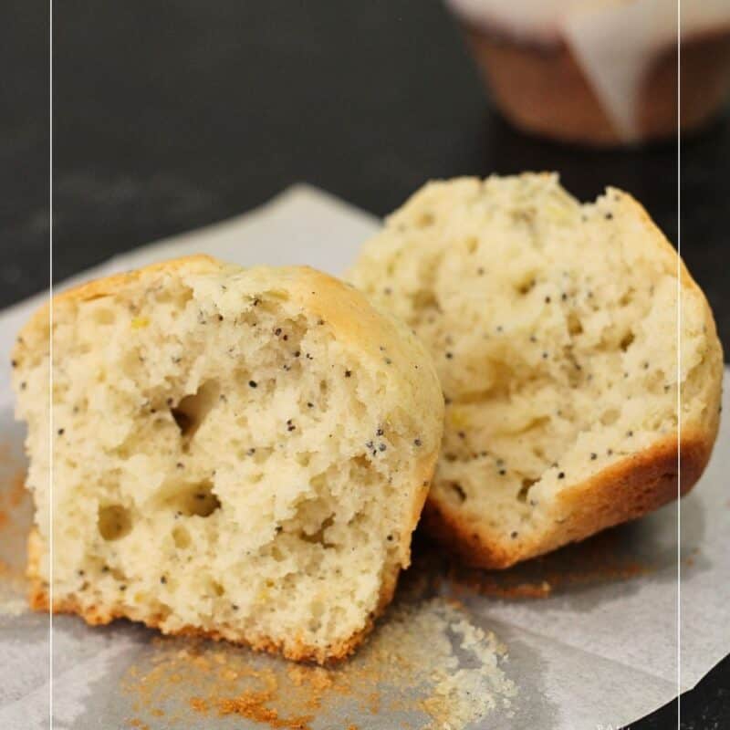Sourdough Lemon Poppyseed Muffins