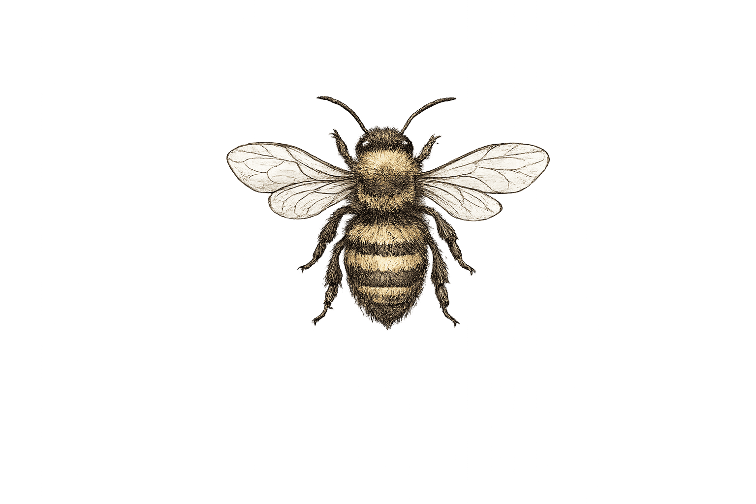 Illustrated honeybee