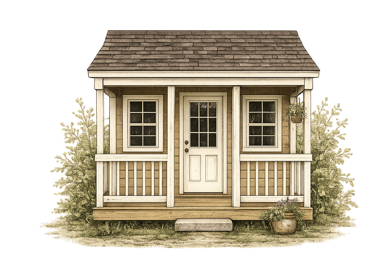 Illustration of the Pauline Manor Bread Shed
